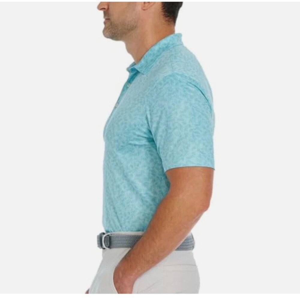Greg Norman Men’s UPF 50+ Moisture Wicking Polo Shirt, Green S - Picture 3 of 3